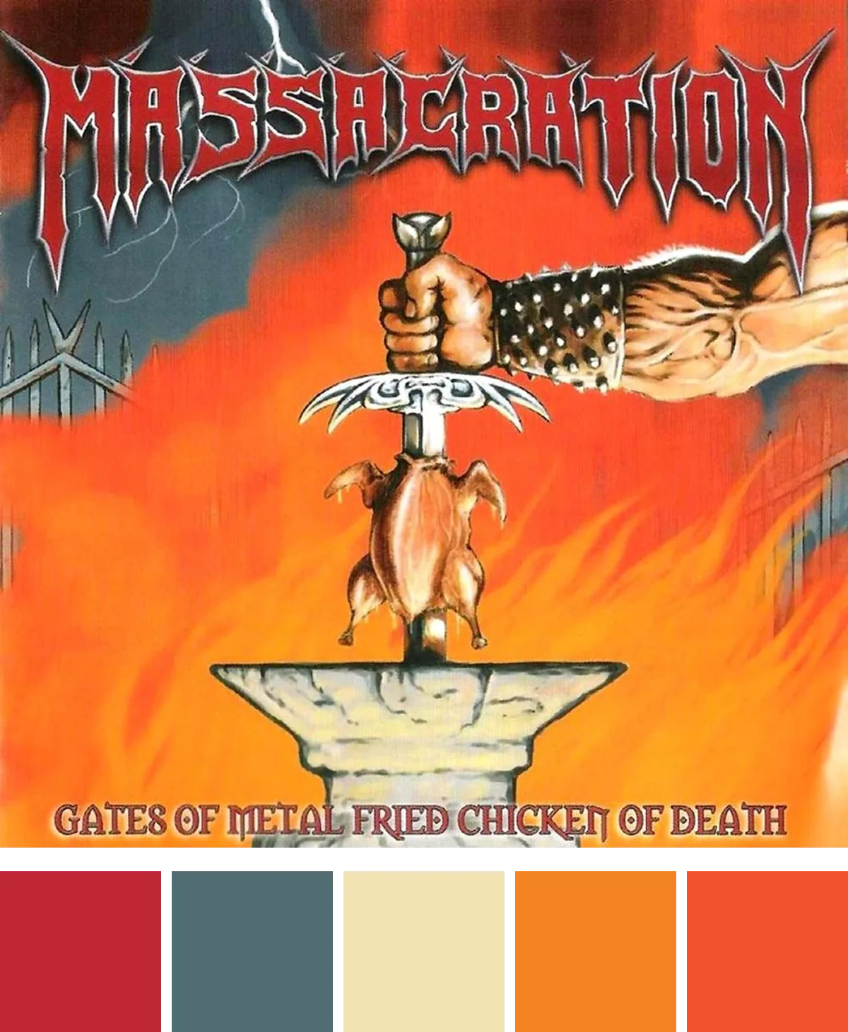 Capa do álbum Gates of Metal Fried Chicken of Death - Massacration